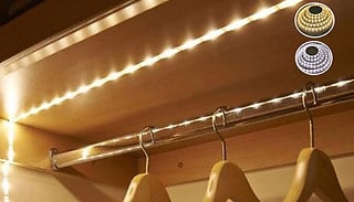 Warm or White LED Motion Sensor Strip Lighting - 1m, 2m or 3m