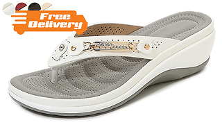 Jewelled Soft Arch Orthopaedic Sandals - 4 Colours & 5 Sizes