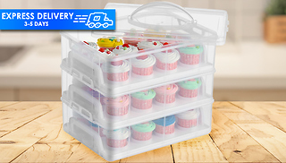 3-Tier Stackable Cupcake Carrier