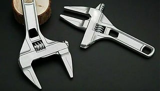 Wide-Jaw Adjustable Screw Wrench