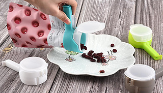 Easy-Pour Food Bag Sealing Clip - 4 Colours