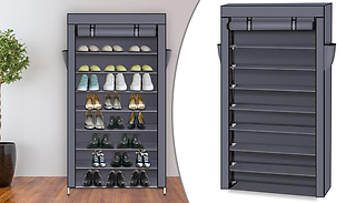 10 Tier Dustproof Cover Shoe Rack