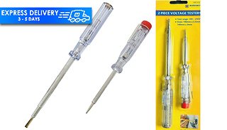 2-Piece Voltage Electricians Tester Screwdriver Set