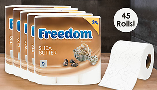 45 Rolls of Freedom Quilted 3-Ply - 3 Options