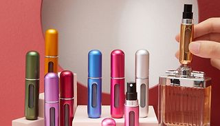 4 or 8-Pack of Refillable Perfume Atomisers - 2 Sizes
