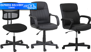 Adjustable Swivel Office Desk Chairs - 3 Options