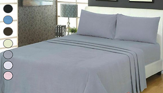 Flannelette Brushed Cotton Fitted Sheet & Optional Pair of Pillowcases - 3...