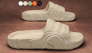 Women's or Men's 3D Thick Sole Sliders - 5 Colours, 3 Sizes & 2 Styles ...