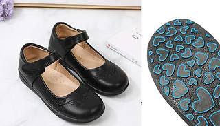 Anti-Slip PU Leather Kids School Shoes - 10 Sizes