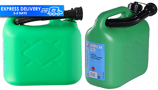 5L Portable Fuel Jerry Can with Hose & Screw Cap