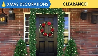 Green Christmas Decoration Garland - With or Without Lights