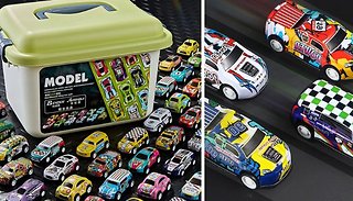 Toy Racing Cars with Storage Box - Get up to 100 Cars!