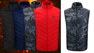 Unisex USB Graphene Heating Vest - 4 Colours & 8 Sizes