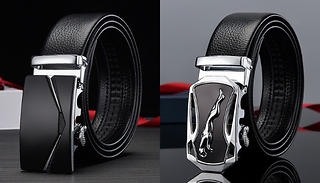 Men's PU Leather Buckle Belt - 2 Colours & Styles