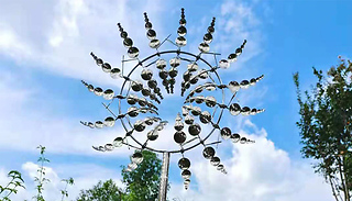 Reflective Metal Windmill Garden Ornament