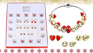 Christmas Emoticons Jewellery Advent Calendar