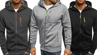 Men’s Zip-Up Hoodie - 3 Colours & 5 Sizes