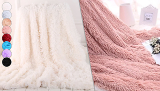 Super Soft Faux-Fur Blanket - 2 Sizes & 8 Colours