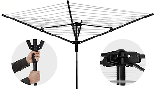 Outdoor Alivio Rotating 4 Section Clothes Airer