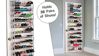 Over-The-Door Shoe Rack - Hold Up to 36 Pairs
