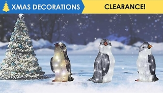 2D Christmas Penguin Acrylic LED Lights - 3 Styles