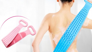 Double-Sided Silicone Shower Body Scrubber - 2 Colours