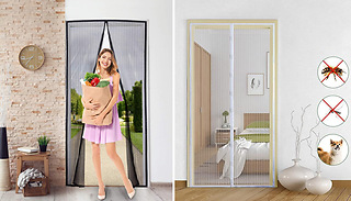 1 or 2 Magnetic Mesh Insect Curtains - 2 Colours & 3 Sizes