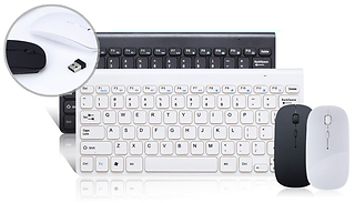 Wireless Mouse & Keyboard Set - Black or White