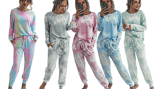 Tie Dye Long Sleeve Top & Bottoms Set - 5 Colours & 4 Sizes
