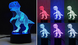 3D Dinosaur Illusion Night Light - 4 Options