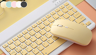 iPad Compatible Wireless Keyboard with Optional Mouse - 5 Colours