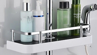 Adjustable Shower Pole Storage Shelf