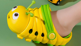 Kids Novelty Caterpillar Clogs in 6 Sizes & 4 Colours