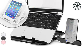 360-Degree Adjustable Cooling Laptop & Phone Stand - 3 Colours
