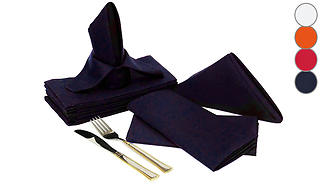 12-Pack of Classy Linen Table Napkins - 4 Colours