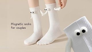 Magnetic Hand Holding Couples Socks - 2 Colours