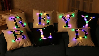 Light-Up LED Alphabet Cushion Cover - 2 Colours & 26 Letters