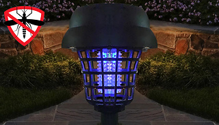 2x Solar Powered Mosquito Killer Garden Stake Lamps