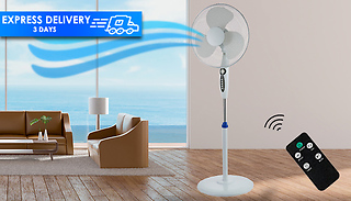 16-Inch Round Base Pedestal Fan - 2 Colours