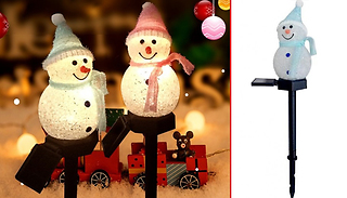 Solar Snowman Light - 3 Colours