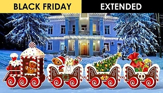4-Piece Christmas Train Garden Decoration