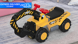 Kid's HOMCOM 2-in-1 HDPE Ride-On Digger Truck