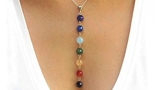 7 Chakra Simulated Gemstone Beads Necklace