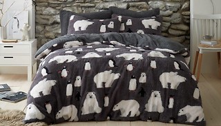 Polar Bear & Penguin Teddy Duvet Set - 3 Sizes