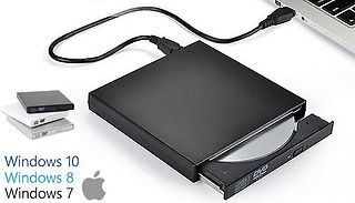 2-in-1 External DVD & CD Reader and Burner - 3 Colours