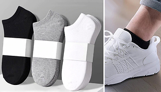 5, 10 or 20-Pairs Men's Breathable Trainer Socks - 3 Colours