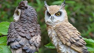 Mini Decorative Lifelike Owl Garden Statue - 2 Colours