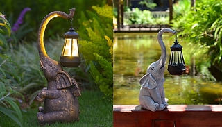 Outdoor Solar-Powered Elephant Light - 2 Colours