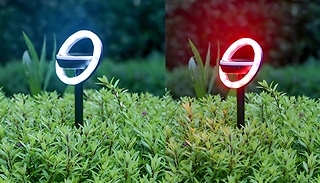 2-Pack of Solar-Powered 12 LED Rotating Garden Lights - 2 Colours 