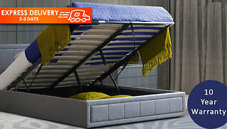 Gas-Lift Ottoman Double Bed - 10 Year Warranty!